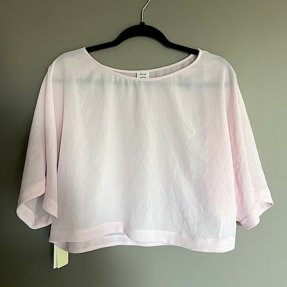 NWT Aritzia Wilfred “Blayze” Blouse — Small | Light Pink - Picture 1 of 4